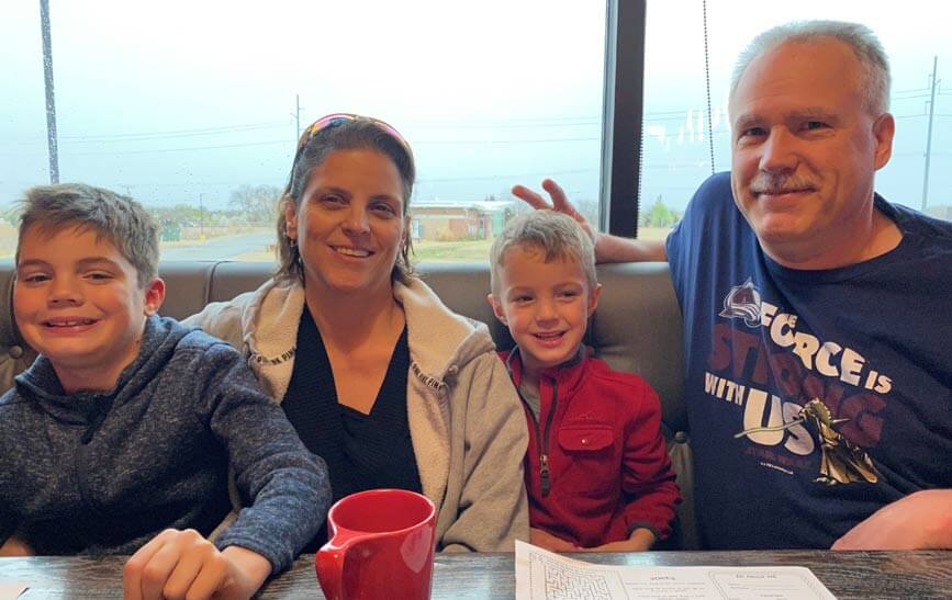 John Hein with his family